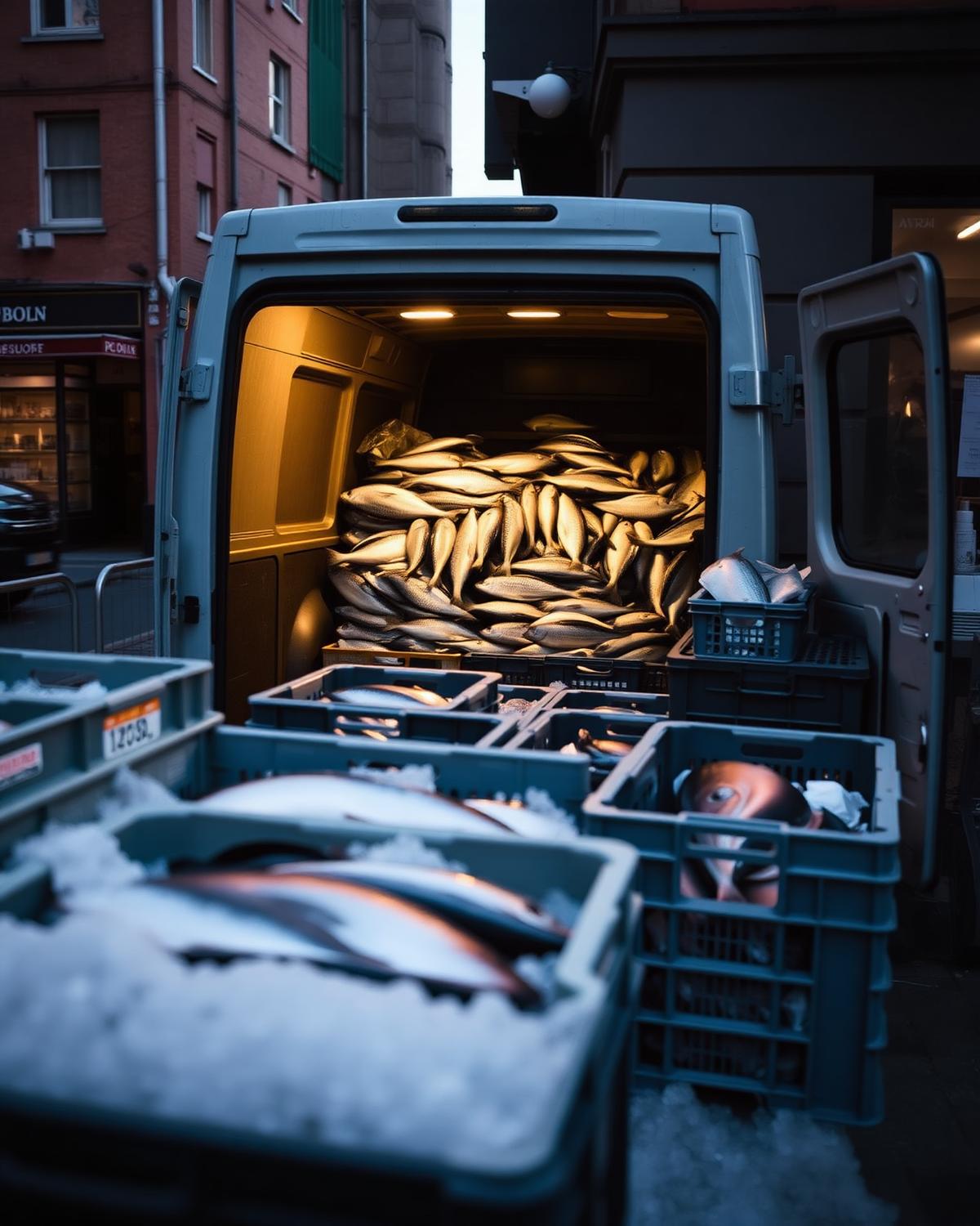 Leverans av färsk fisk till restaurang i Stockholm — Dalarös Fisk